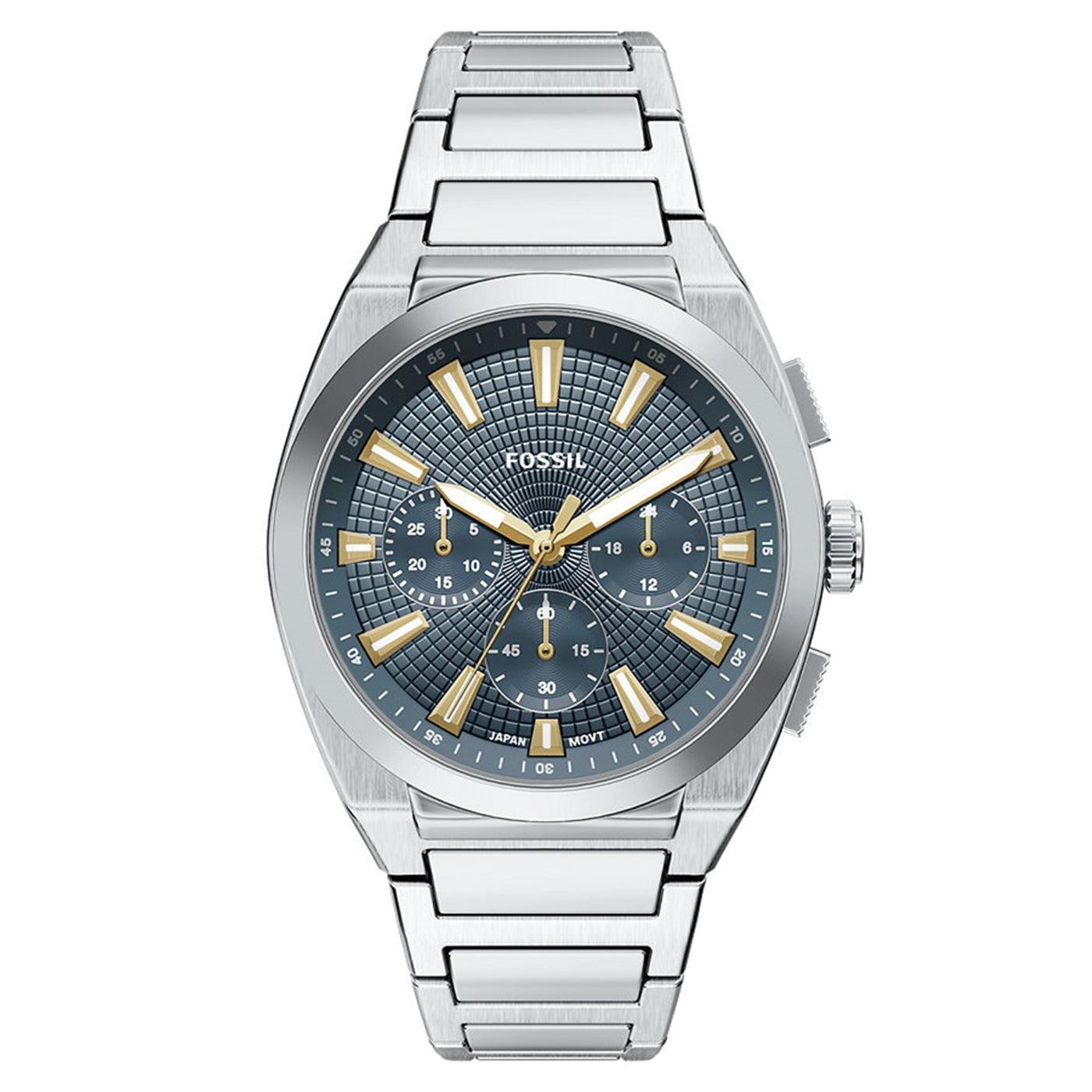 Fossil Everett Round Blue Dial Stainless steel Watch FS6154
