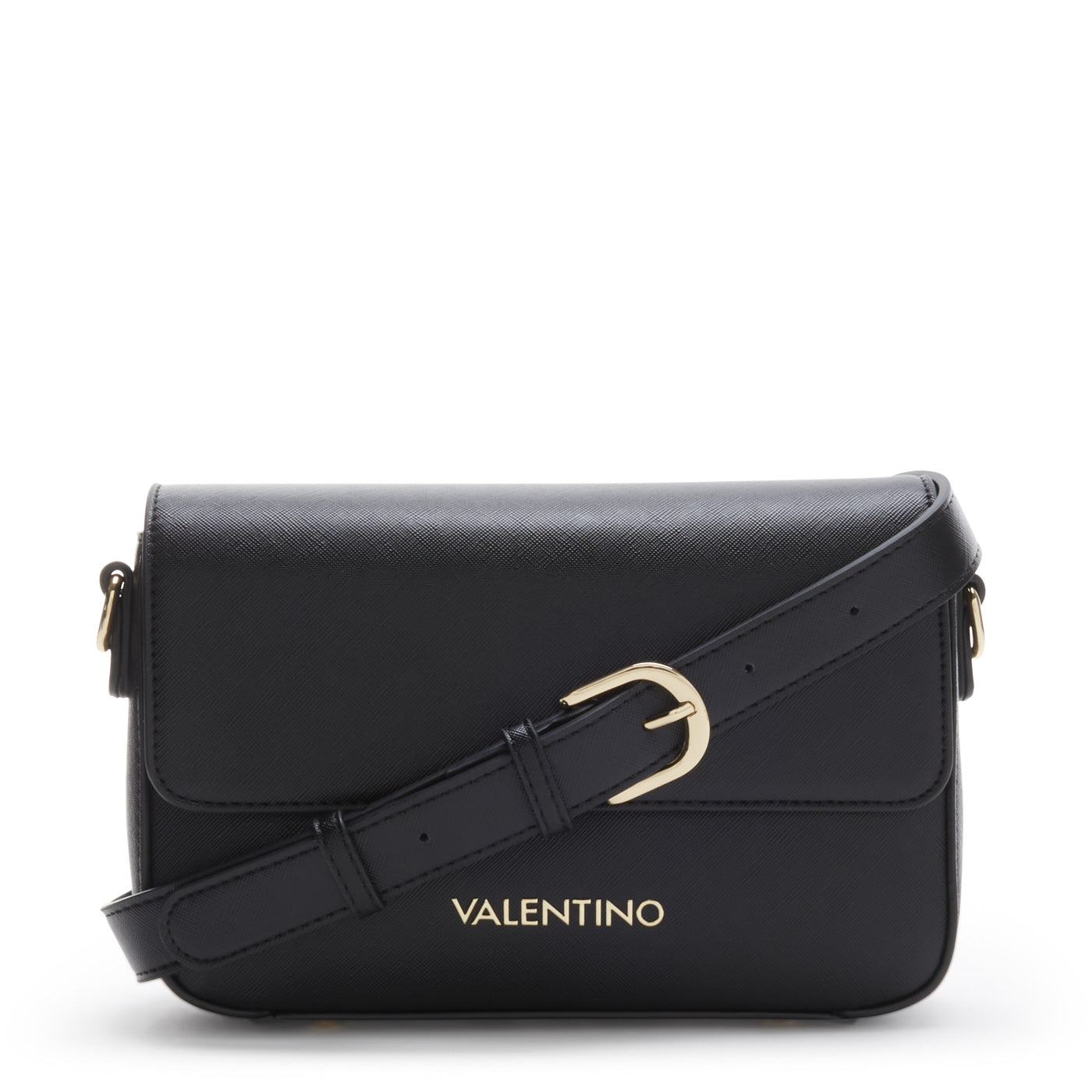 VALENTINO　ボディバッグ　ブラック 関税送料込み- VALENTINO LEATHER VLTN クロスボディバッグ (VALENTINO