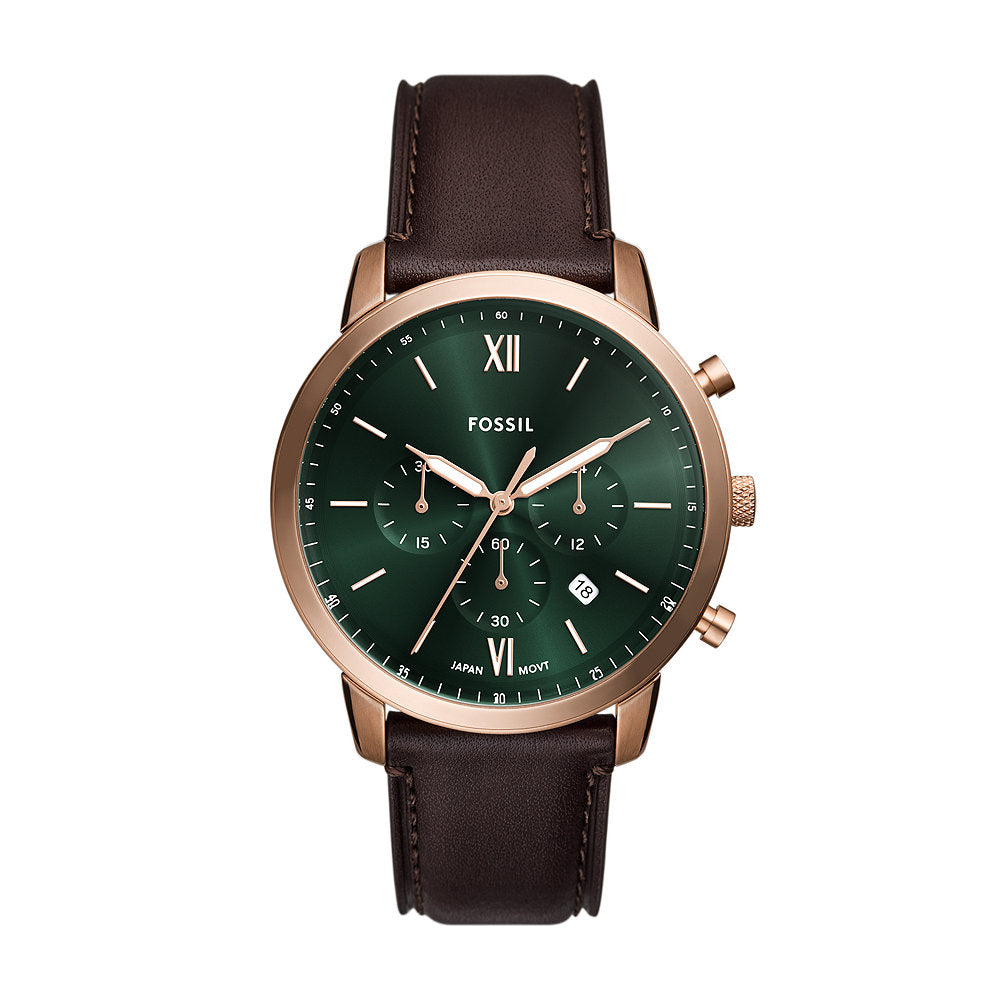 Fossil Neutra Men's Leather Stainless steel Watch FS6073