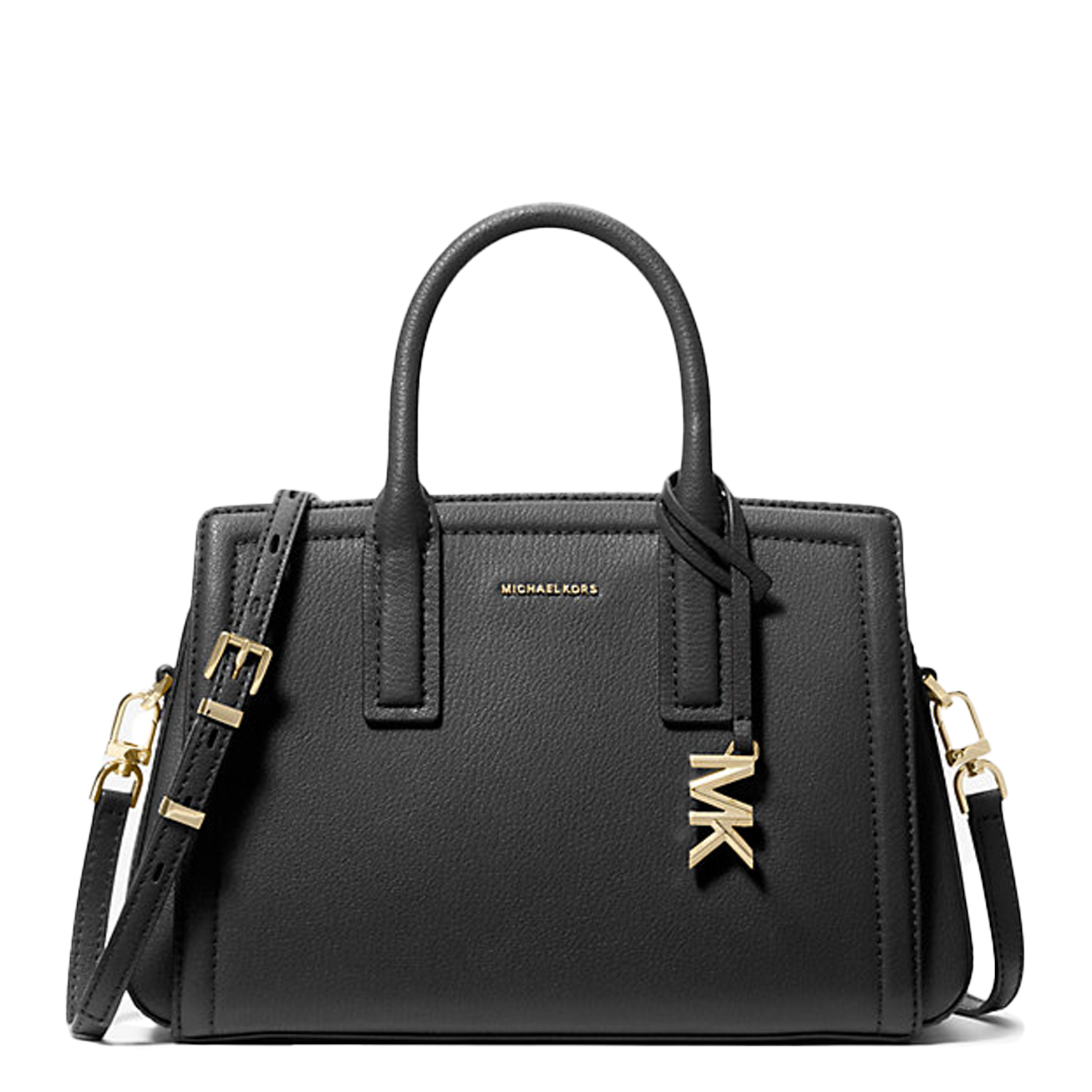 Michael Kors Laila Black Handbag Leather Bag 30S5G9IS1L-001