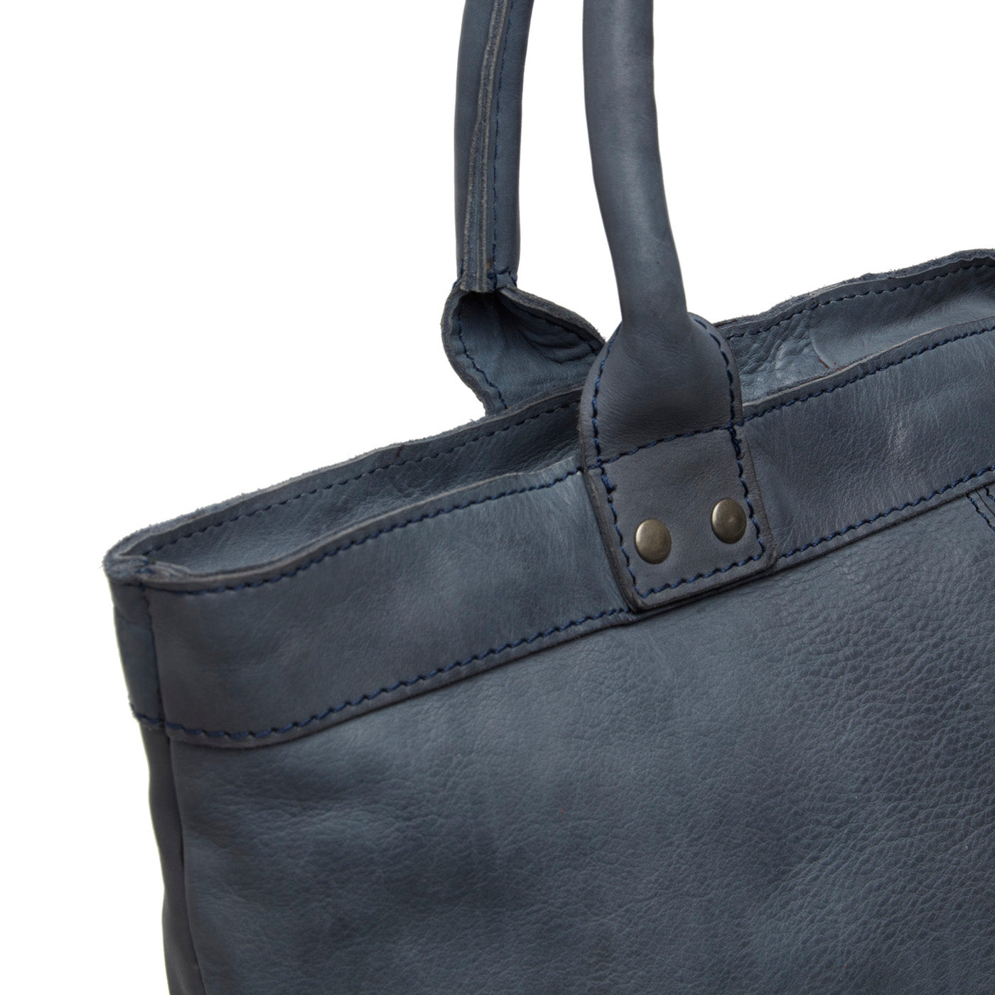 The Chesterfield Brand Ontario Blue Leather Shopper C38.019810