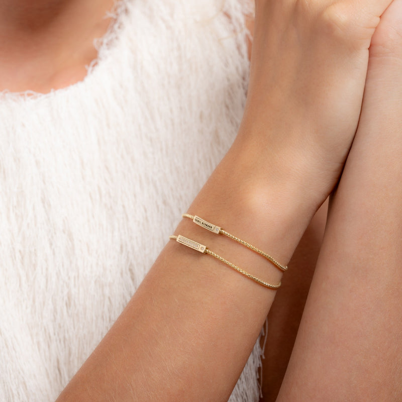 Isabel Bernard Le Marais Liaison 14 Karat Gold Bracelet With Zirconia Stones IB320154-zoom-