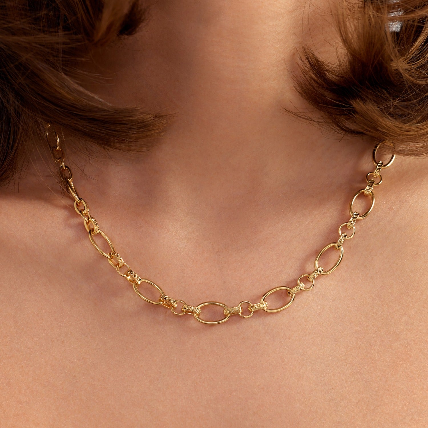 Parte Di Me Bibbiena Poppi Lucia 925 Sterling Silver Gold Plated Link Necklace PDM34102