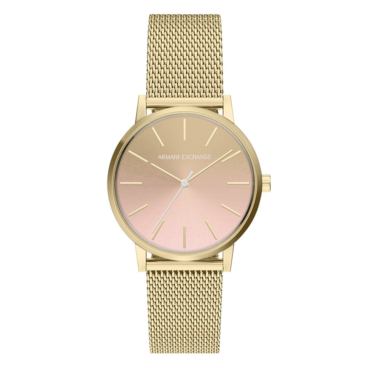 Armani Exchange Round Pink Dial Stainless steel Watch AX5619