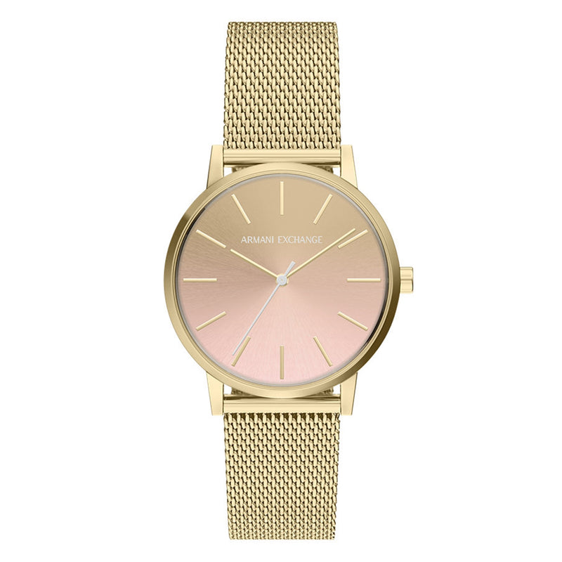 Armani Exchange Round Pink Dial Watch AX5619-zoom-