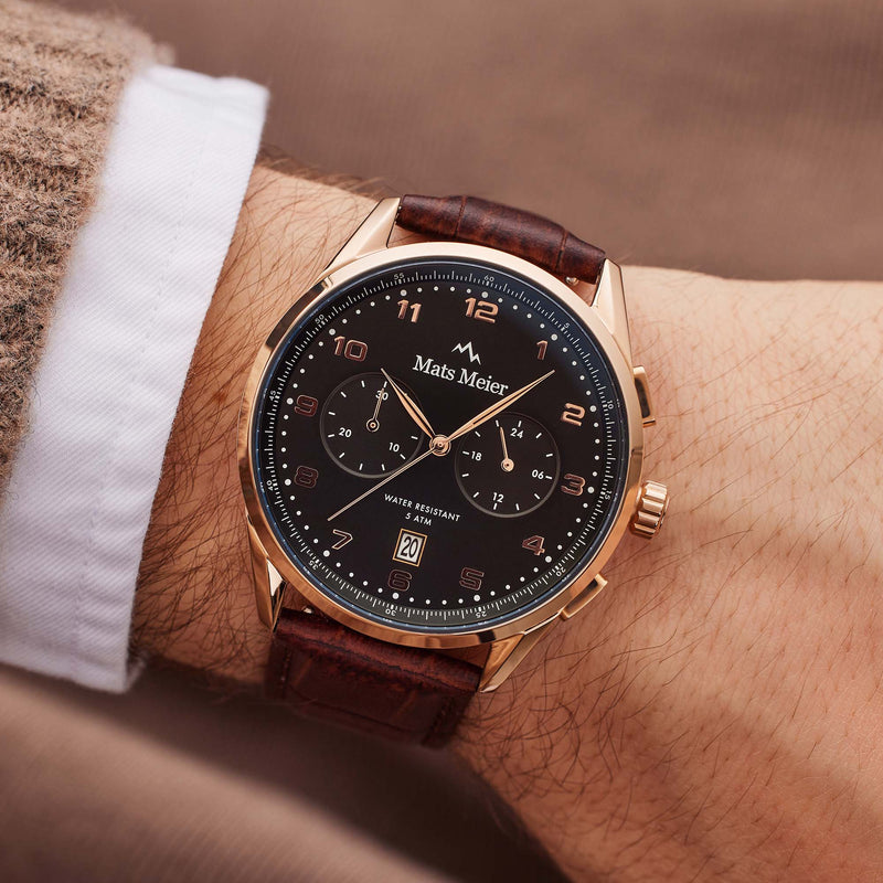 Mats Meier Mont Vélan Chrono Black/Brown Watch MM10001-zoom-