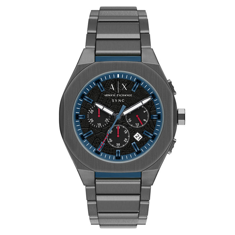 Armani Exchange Sync Round Black Dial Watch AX4295-zoom-