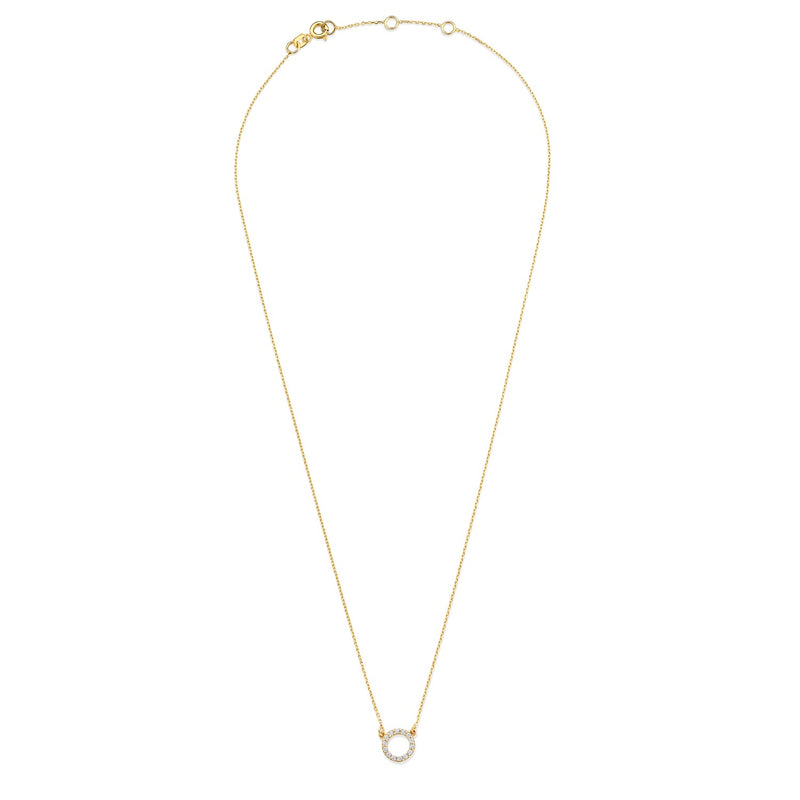 Beloro Jewels Monte Napoleone Irene 9 karat gold necklace with zirconia stones BO340048-zoom-