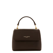 Isabel Bernard Femme Forte Heline Brown Calfskin Leather Handbag IB21130