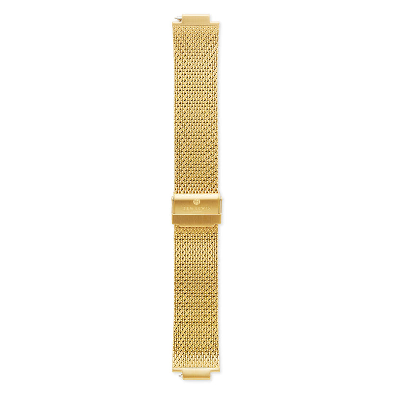 Sem Lewis Moorgate Mesh Strap 24mm Gold-coloured SL620006-zoom-