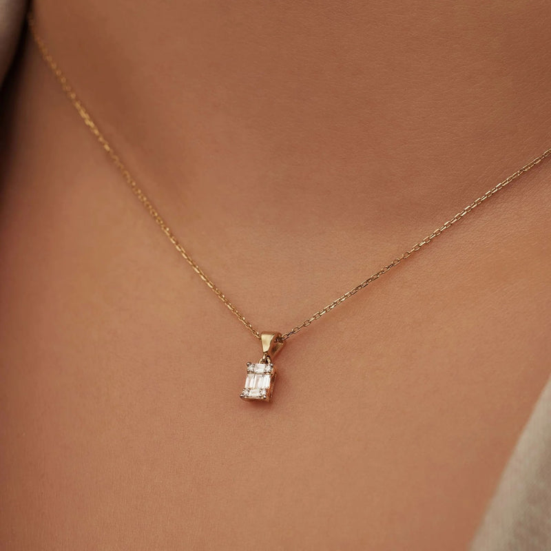 Isabel Bernard De la Paix Maxime 14 Carat Golden Necklace | diamond 0.11 ct | IBD350017-zoom-