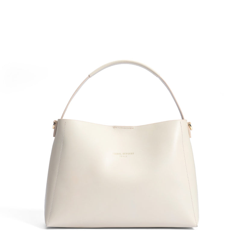 Isabel Bernard Montmartre Béatrice creme vegetable tanned leather handbag IB25095-370-zoom-