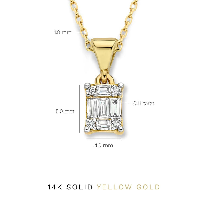 Isabel Bernard De la Paix Maxime 14 Carat Golden Necklace | diamond 0.11 ct | IBD350017-zoom-