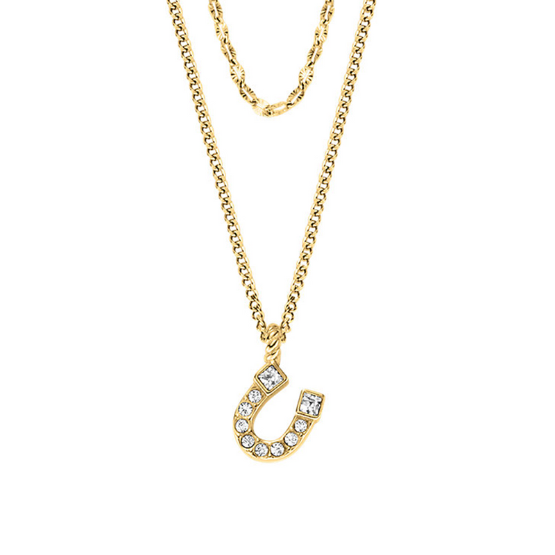 Fossil Sutton Gold Coloured Stainless Steel Necklace JF04906710-zoom-