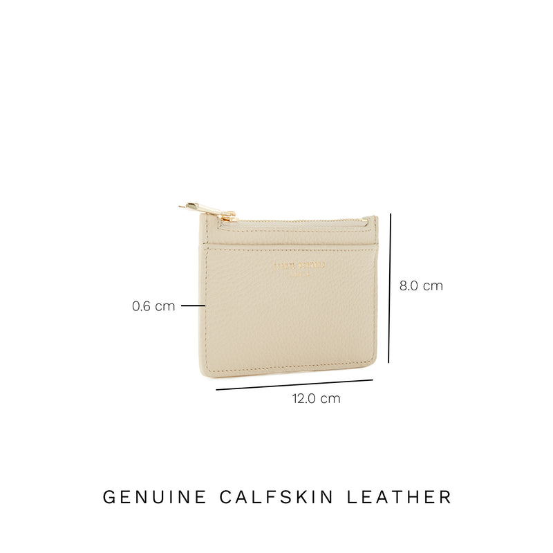 Isabel Bernard Honoré Aveline crème Leather Card Holder made of Calfskin IB27021-zoom-