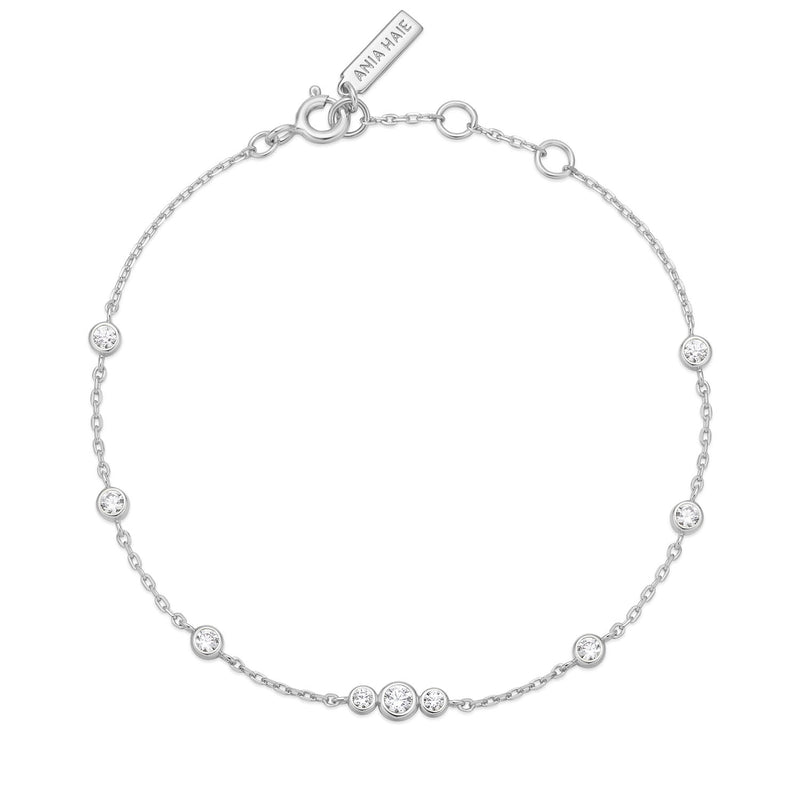 Ania Haie Miss Dainty 925 Sterling Silver Zirconia Bracelet AH-B065-03H-zoom-