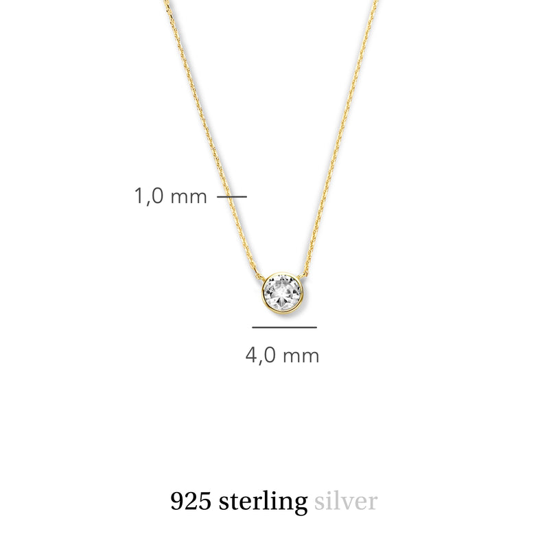 Violet Hamden Venus 925 Sterling Silver Gold-coloured Necklace with Birthstone VH340010-SEP-zoom-