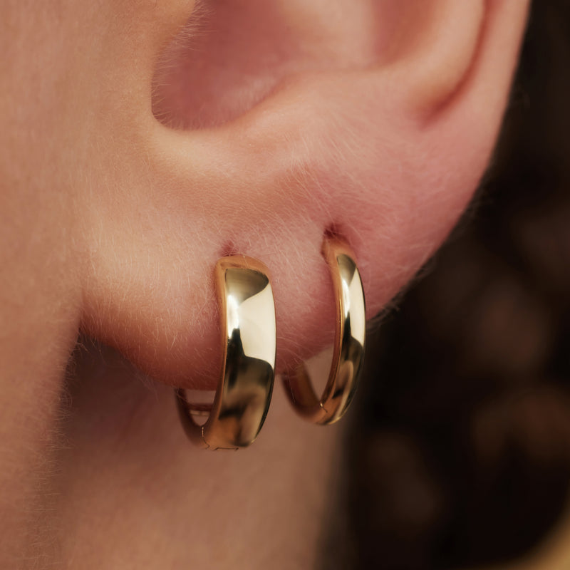 Isabel Bernard Rivoli Morgane 14 Carat Golden Hoop Earrings IB360144-zoom-