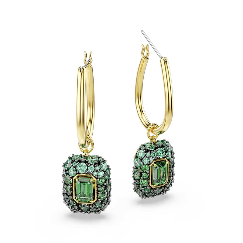 Swarovski Sublima Glam Gold-Tone Earrings with Green Crystal 5752890-zoom-