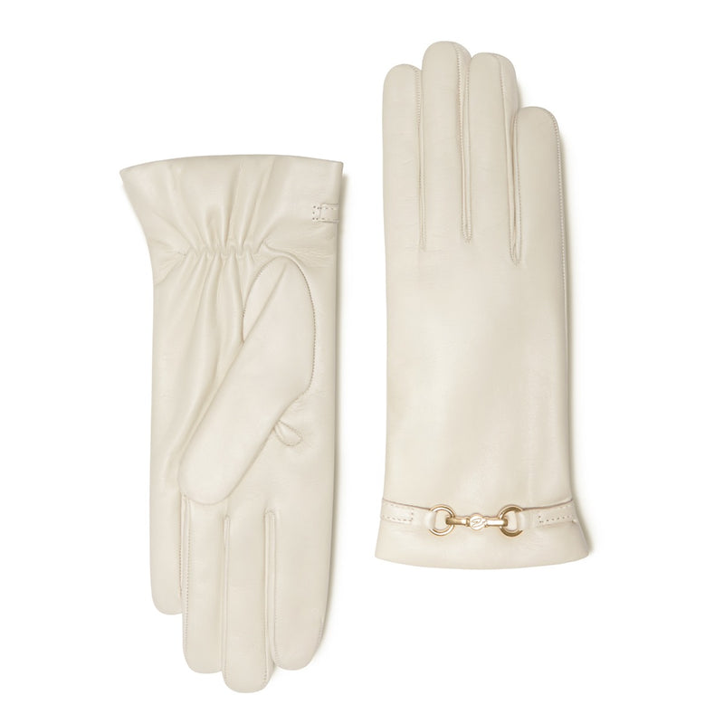 Isabel Bernard Honoré Marcelia cream goatskin leather gloves IB67001-372-7-zoom-