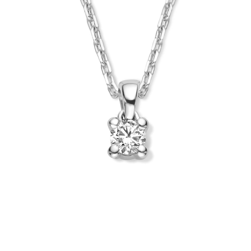 Isabel Bernard De la Paix Céline 14 Carat Whitegold Necklace | diamond 0.05 ct | IBD350004-zoom-