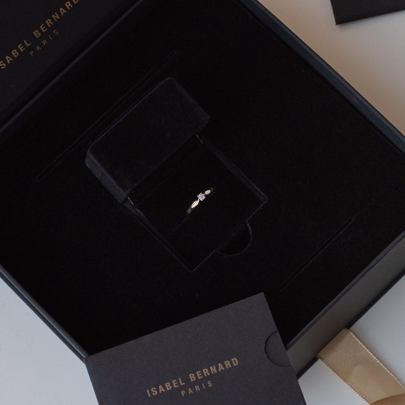 Isabel Bernard De la Paix Celesse 14 Carat Gold Ring | diamond 0.07 ct | IBD330002-54-zoom-