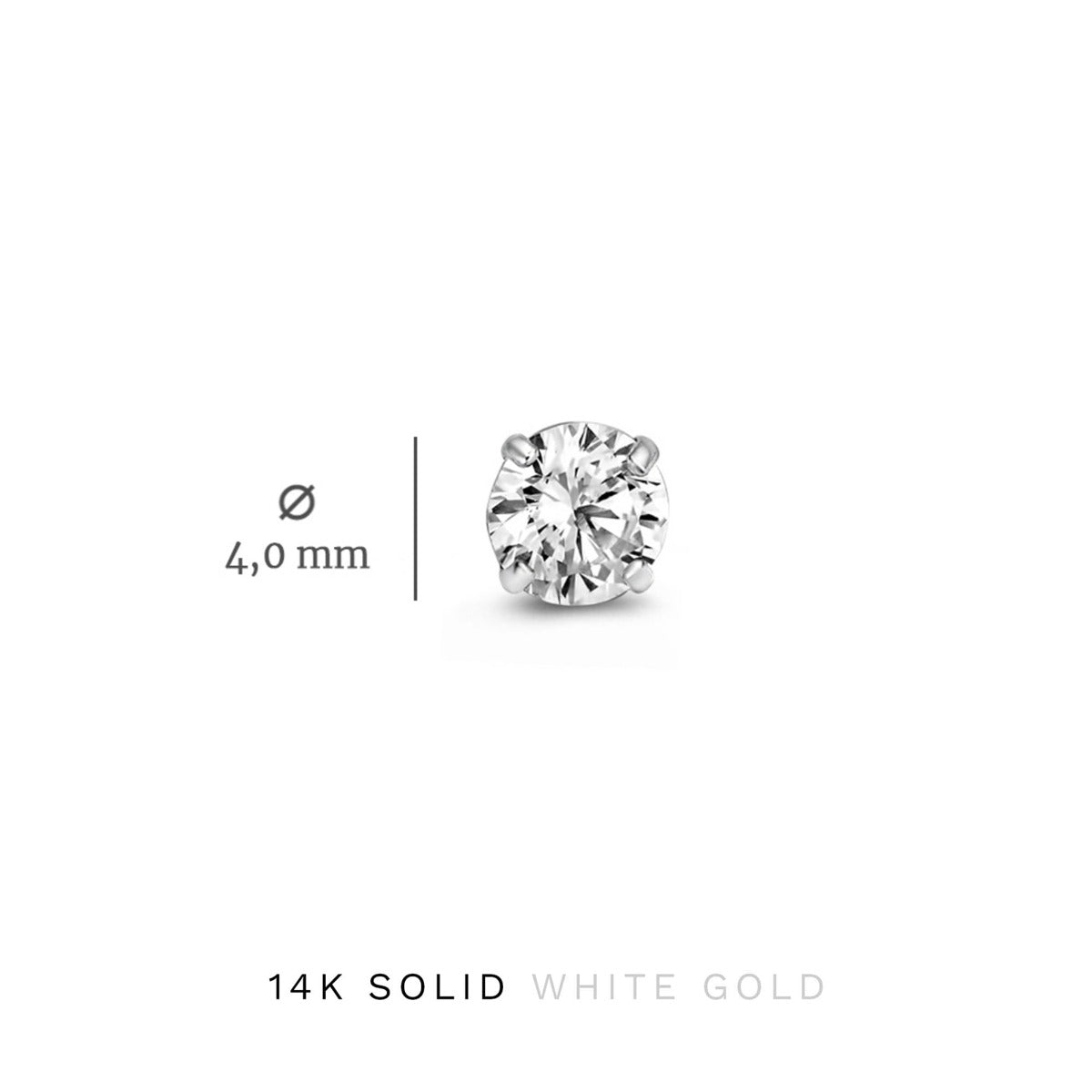 Isabel Bernard Cadeau d'Isabel 14 Carat Whitegold Earparty giftset IB90056