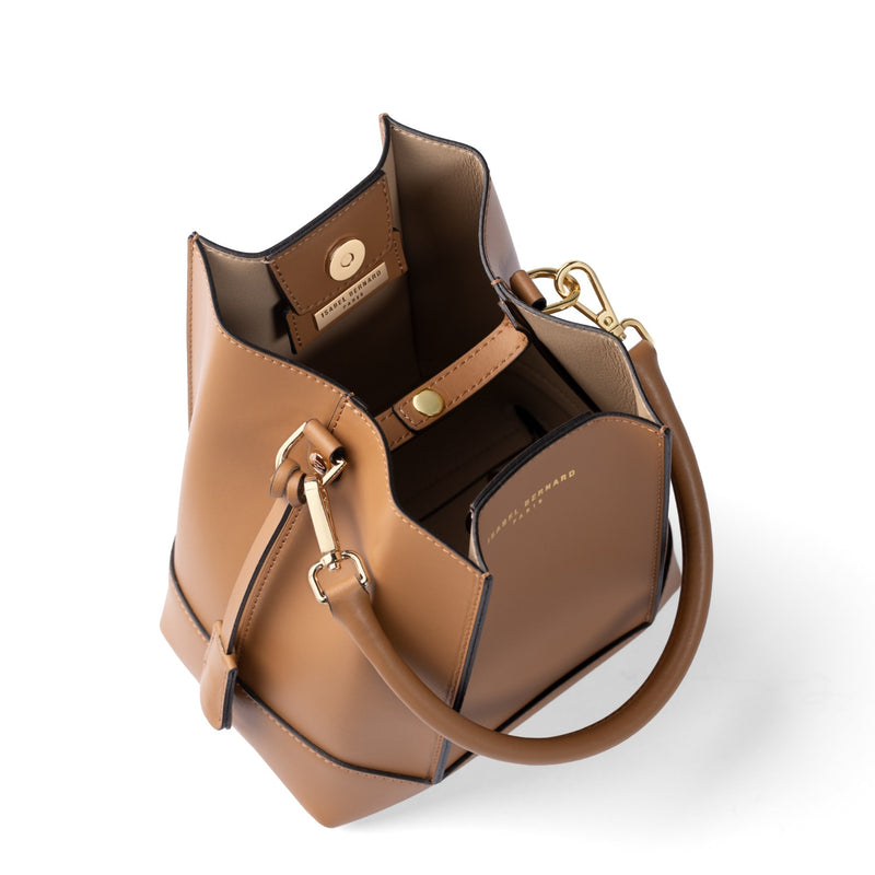 Isabel Bernard Femme Forte Minette Camel Calfskin Handbag IB21114-334-zoom-