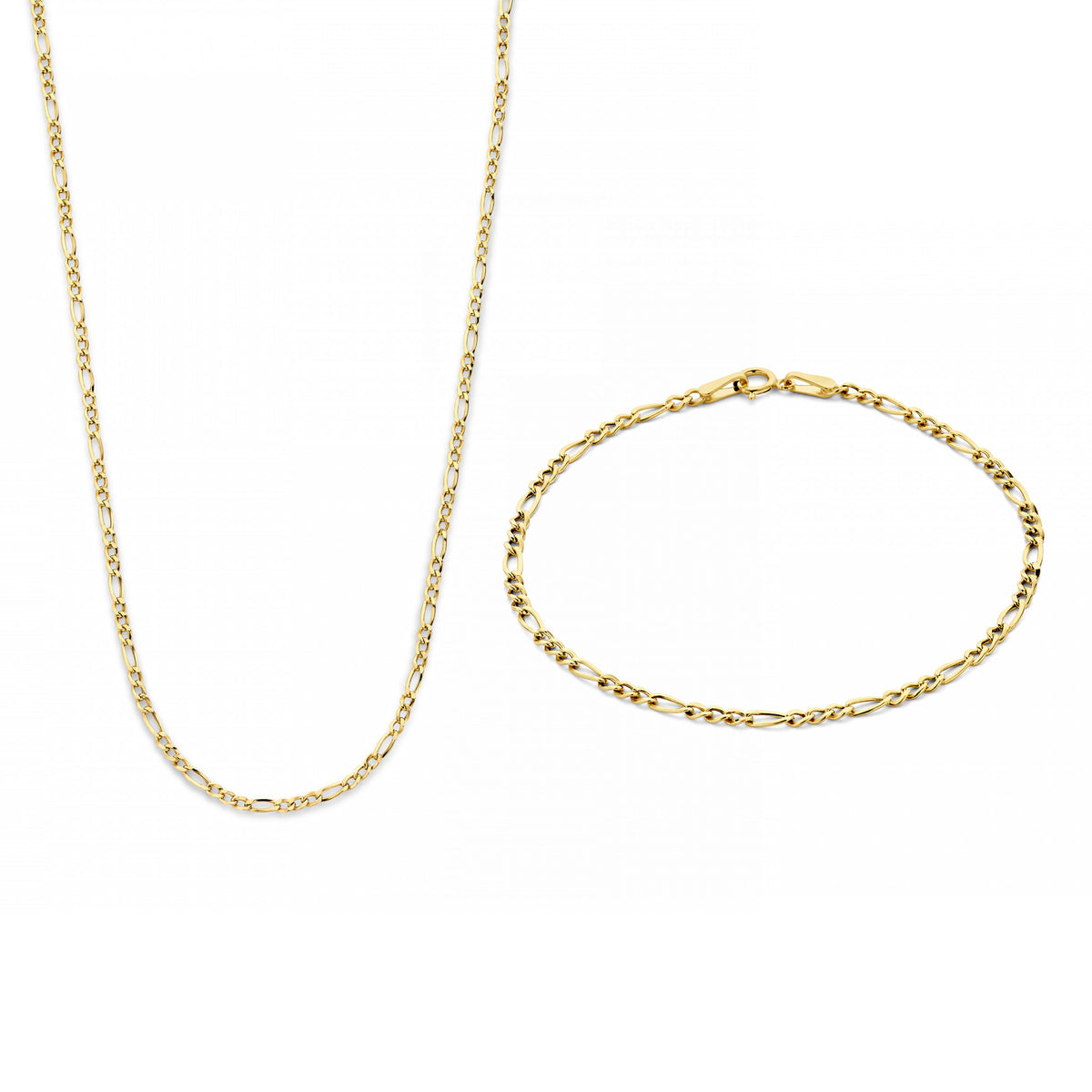Isabel Bernard Cadeau d'Isabel 14 Carat Golden Necklace and Bracelet Giftset IB90094