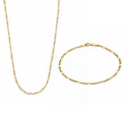 Isabel Bernard Cadeau d'Isabel 14 Carat Golden Necklace and Bracelet Giftset IB90094