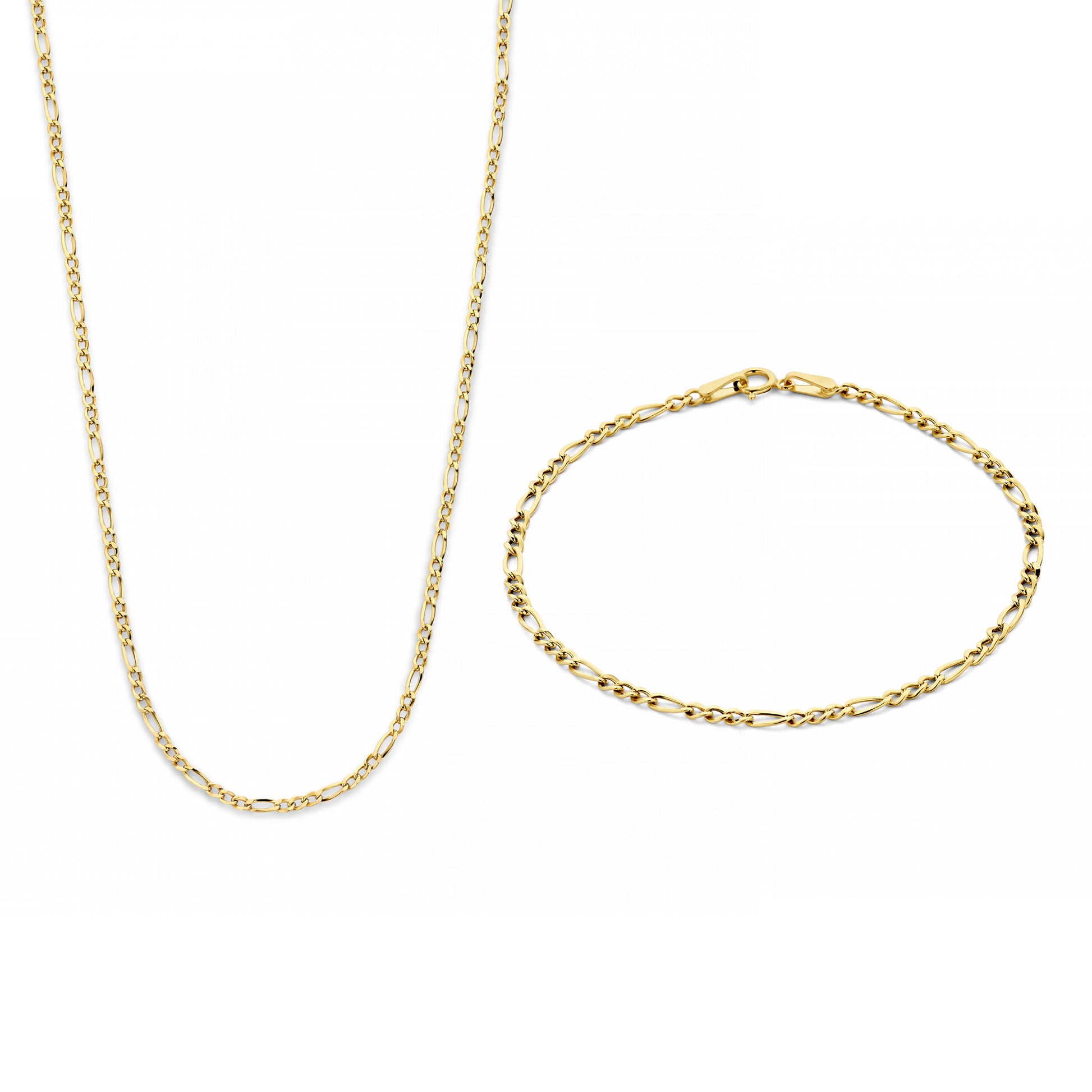 Isabel Bernard Cadeau d'Isabel 14 Carat Golden Necklace and Bracelet Giftset IB90094