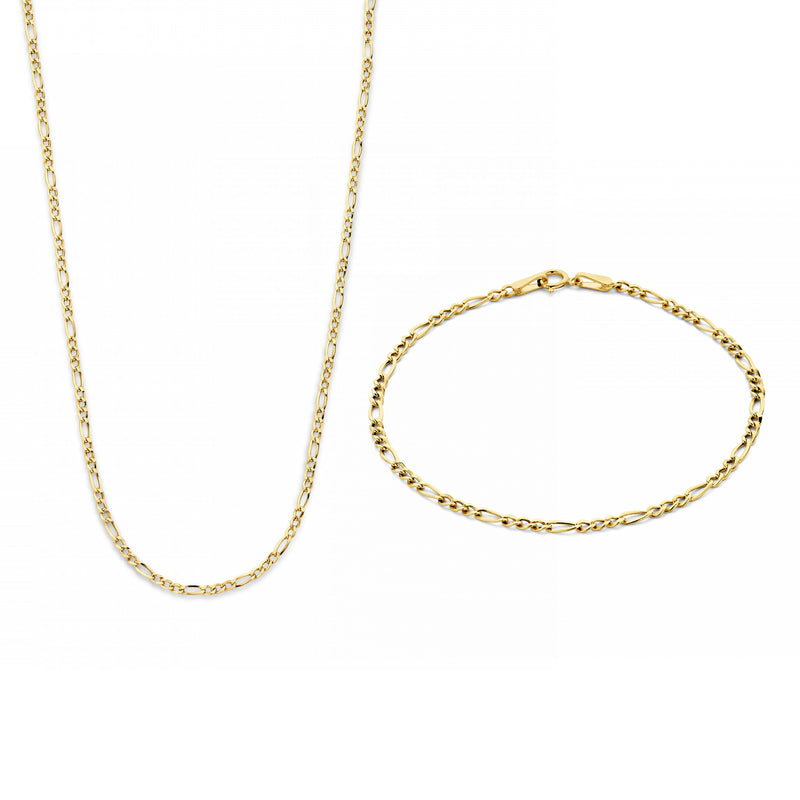 Isabel Bernard Cadeau d'Isabel 14 Carat Golden Necklace and Bracelet Giftset IB90094-zoom-