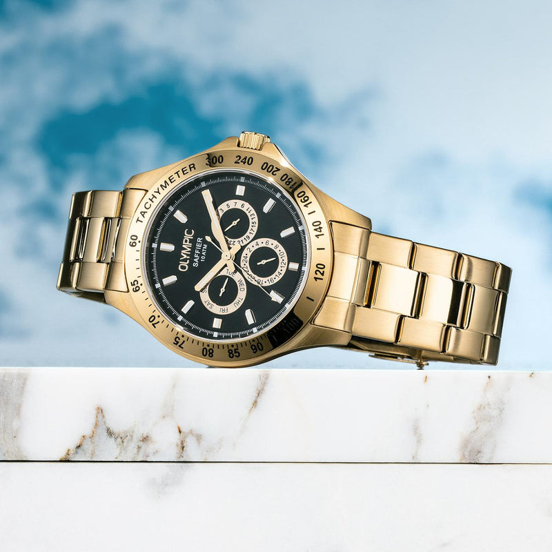 Olympic Jeffrey Gold Watch OL89HDD001-zoom-