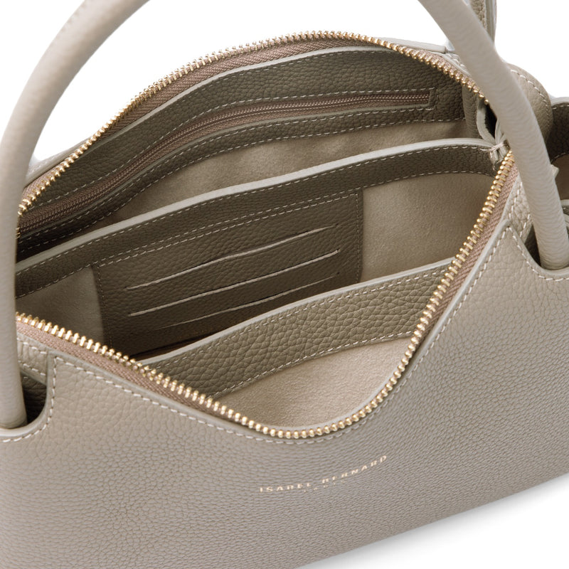 Isabel Bernard Honoré Eve Taupe Calfskin Leather handbag IB21133-078-zoom-