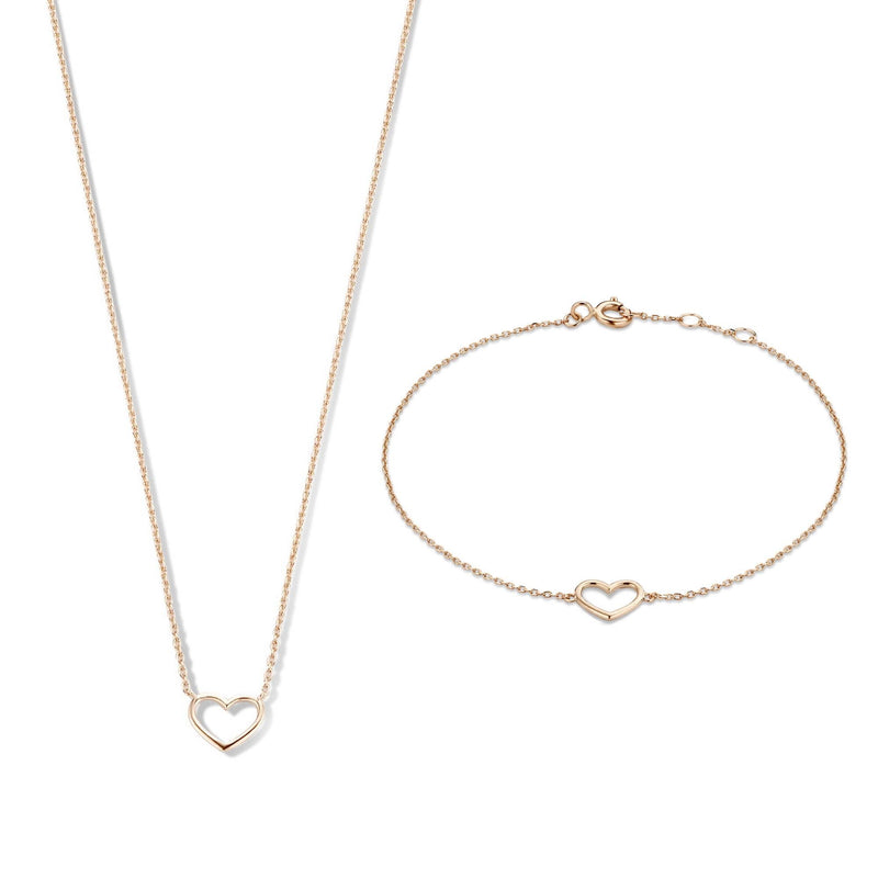 Isabel Bernard Cadeau d'Isabel 14 Carat Rosegold Necklace and Bracelet giftset IB90060-zoom-