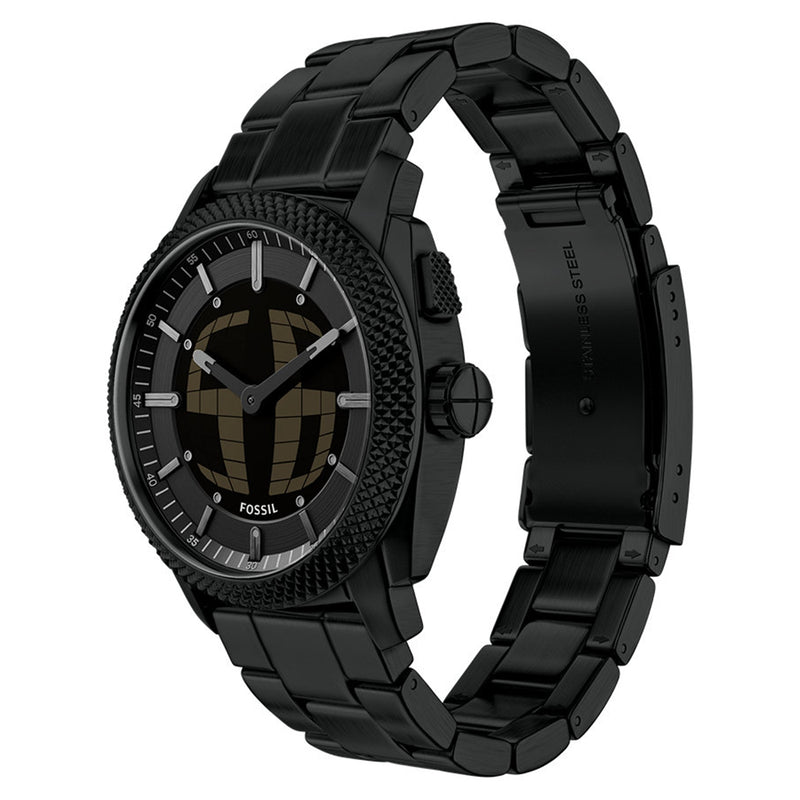 Fossil Machine Big Tic Round Black Dial Watch FS6156-zoom-