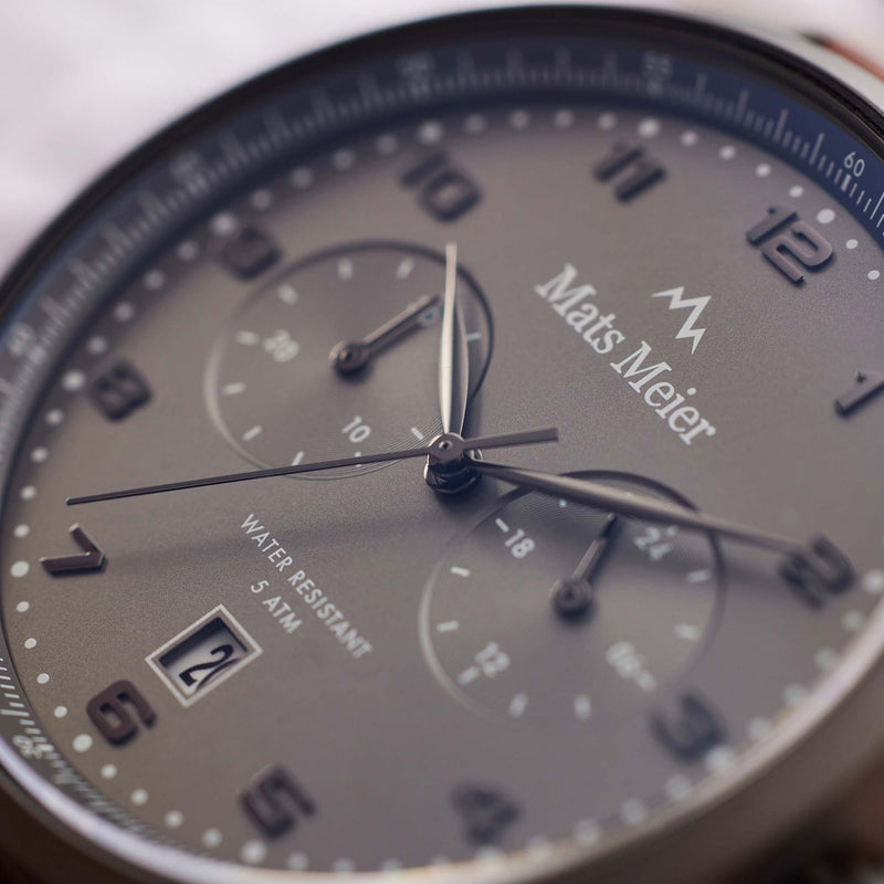 Mats Meier Mont Vélan Chrono Grijs/Brown Watch MM10005-zoom-