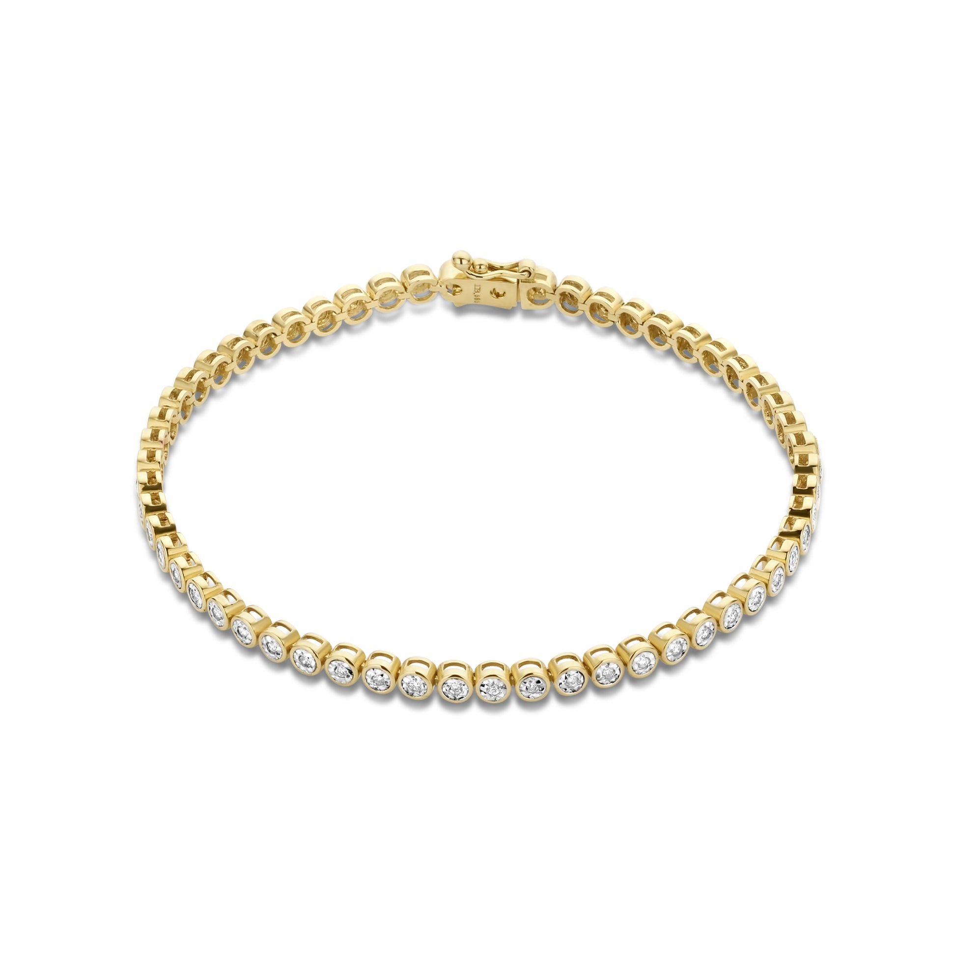 Isabel Bernard De la Paix Alfie 14 Carat Golden Tennis Bracelet | diamond 0.36 ct | IBD320007