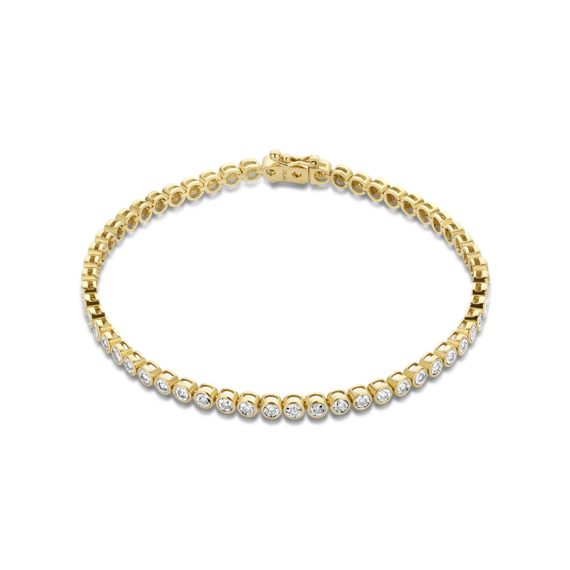 Isabel Bernard De la Paix Alfie 14 Carat Golden Tennis Bracelet | diamond 0.36 ct | IBD320007-zoom-