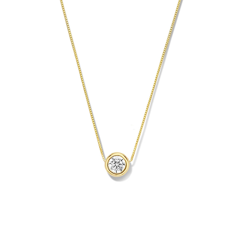 Isabel Bernard Rivoli Aélys 14 Carat Golden Necklace IB340137 (Length: 40.00-42.00 cm)-zoom-