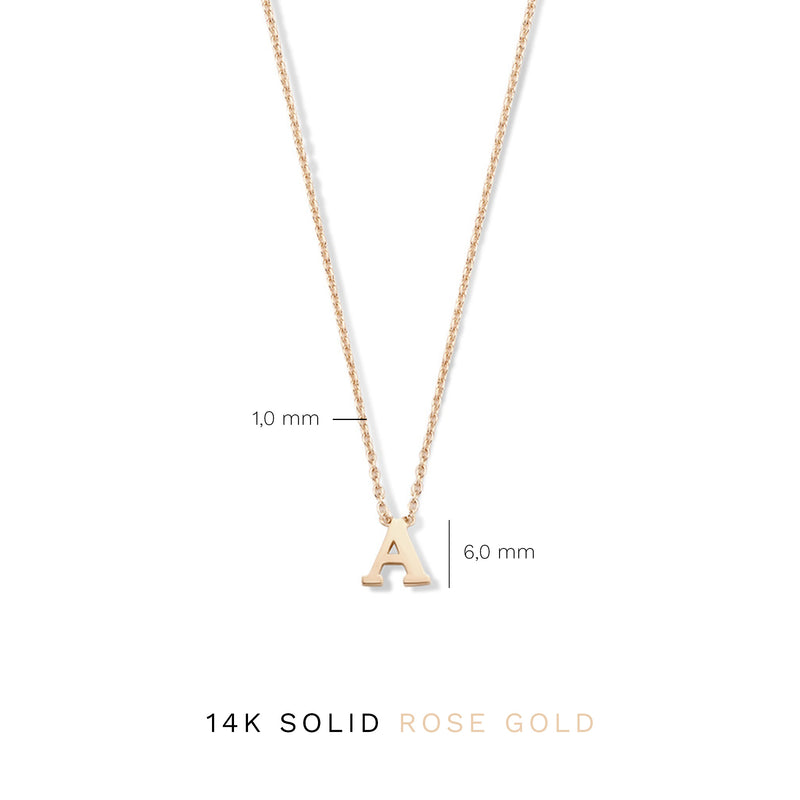 Isabel Bernard La Concorde Chloé 14 Carat Rosegold Initial Necklace IB340062-A-zoom-