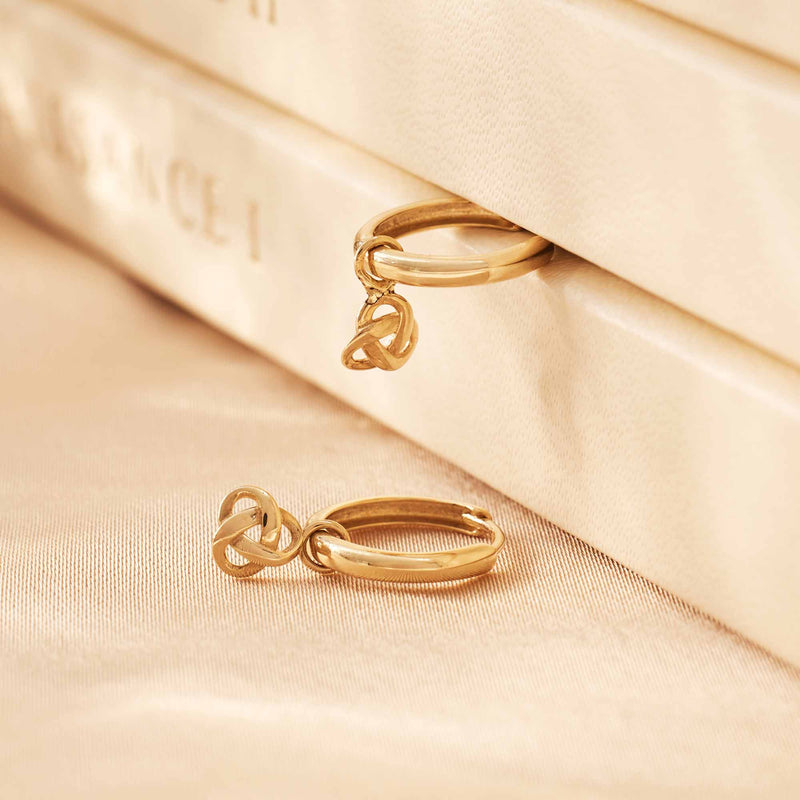 Isabel Bernard Rivoli Méline 14 Carat Golden Hoop Earrings IB360222-zoom-