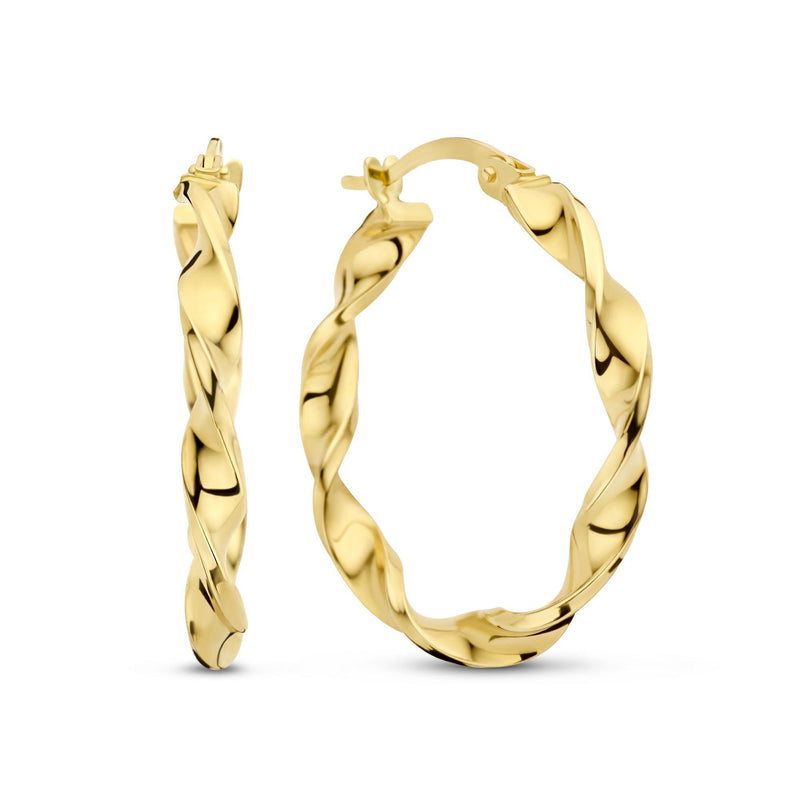 Isabel Bernard Rivoli Odette 14 Carat Golden Hoop Earrings  IB360241-zoom-