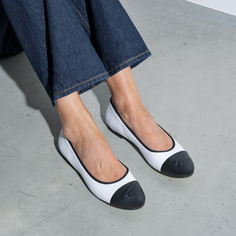 Isabel Bernard Vendôme Ynes White Calfskin Leather Ballerinas IB51011-071-36-zoom-