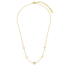 Violet Hamden Luna 925 Sterling Silver Gold Plated Necklace VH340044