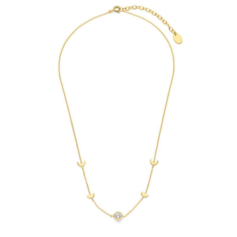 Violet Hamden Luna 925 Sterling Silver Gold Plated Necklace VH340044-zoom-