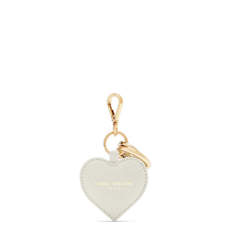 Isabel Bernard Honoré Faye Crème Calfskin Hart Key Pendant IB66001-070-zoom-