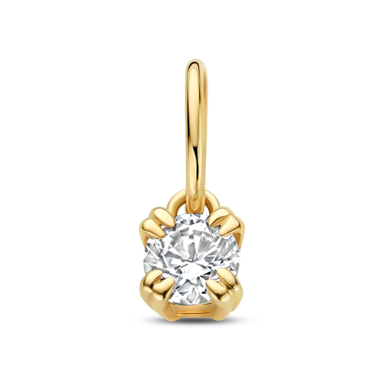 Isabel Bernard Le Marais Square Zirconia 14 karat gold charm IB350061-zoom-