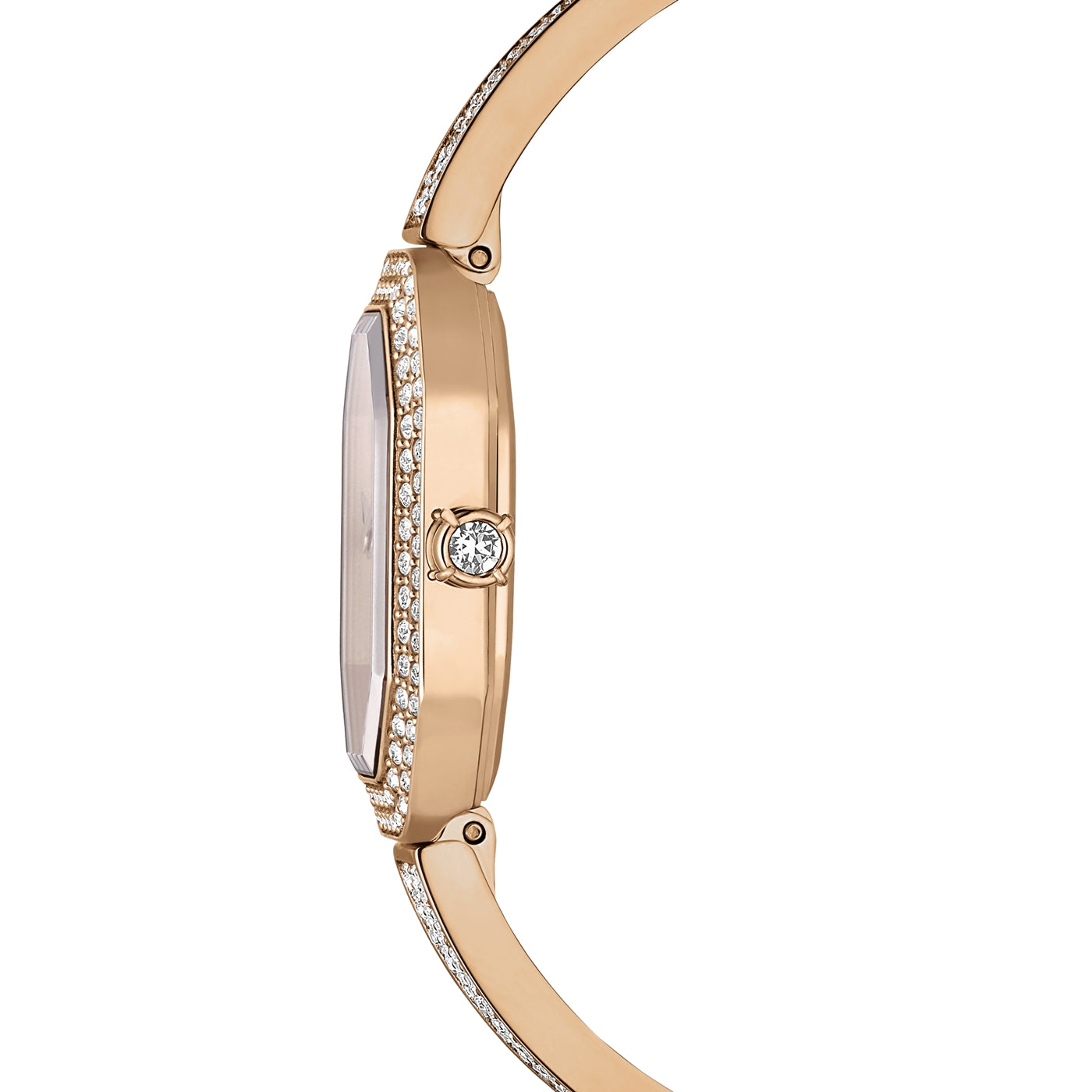 Swarovski ローズゴールド 腕時計 Dextera octagon watch, Swiss Made, Metal bracelet, Gold tone, Rose
