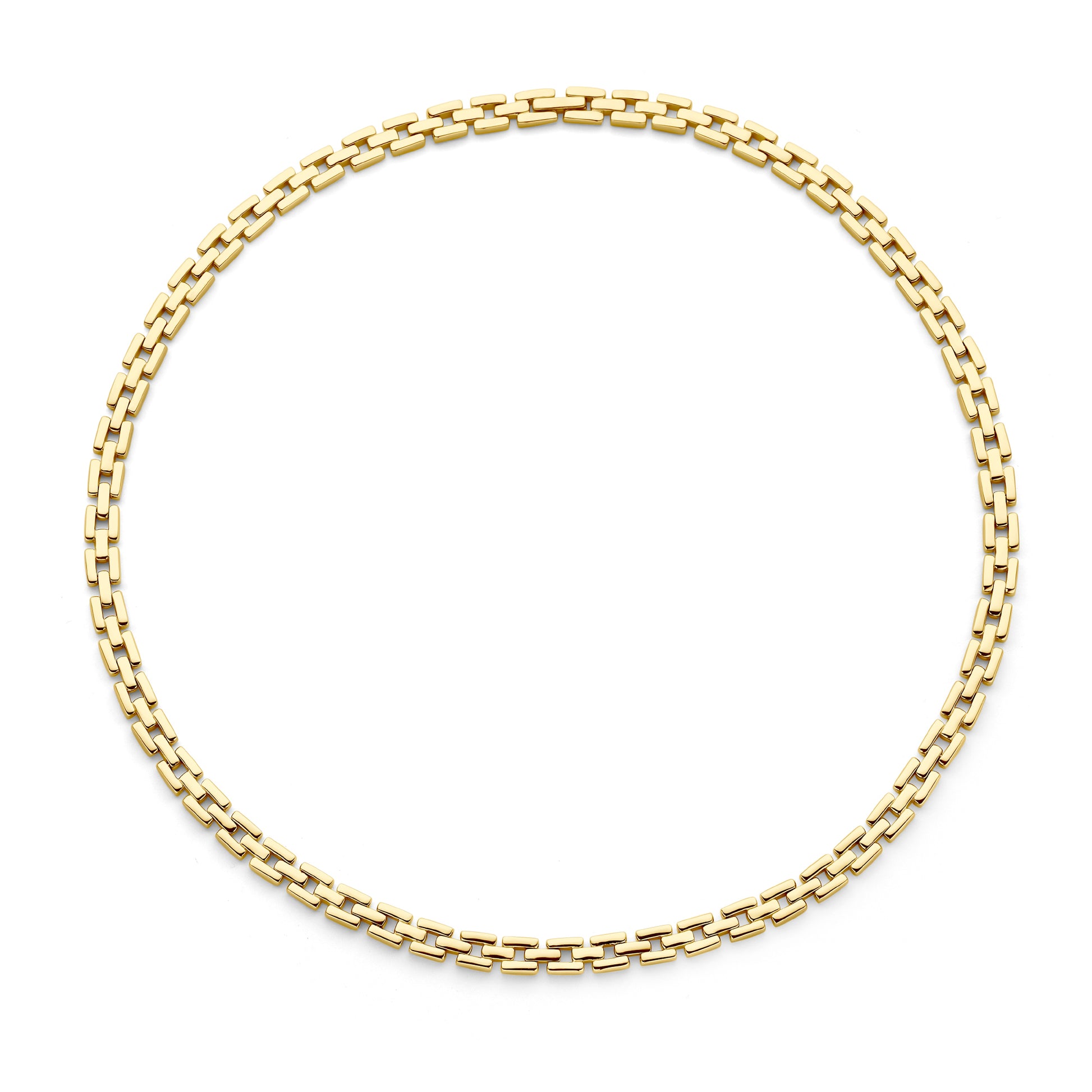 Parte Di Me Bibbiena Poppi Dante 925 Sterling Silver Gold Plated Link Necklace PDM34090